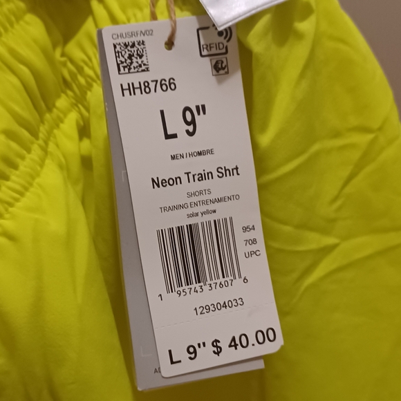 Adiddas Neon Train Shrt L9 - Picture 8 of 8